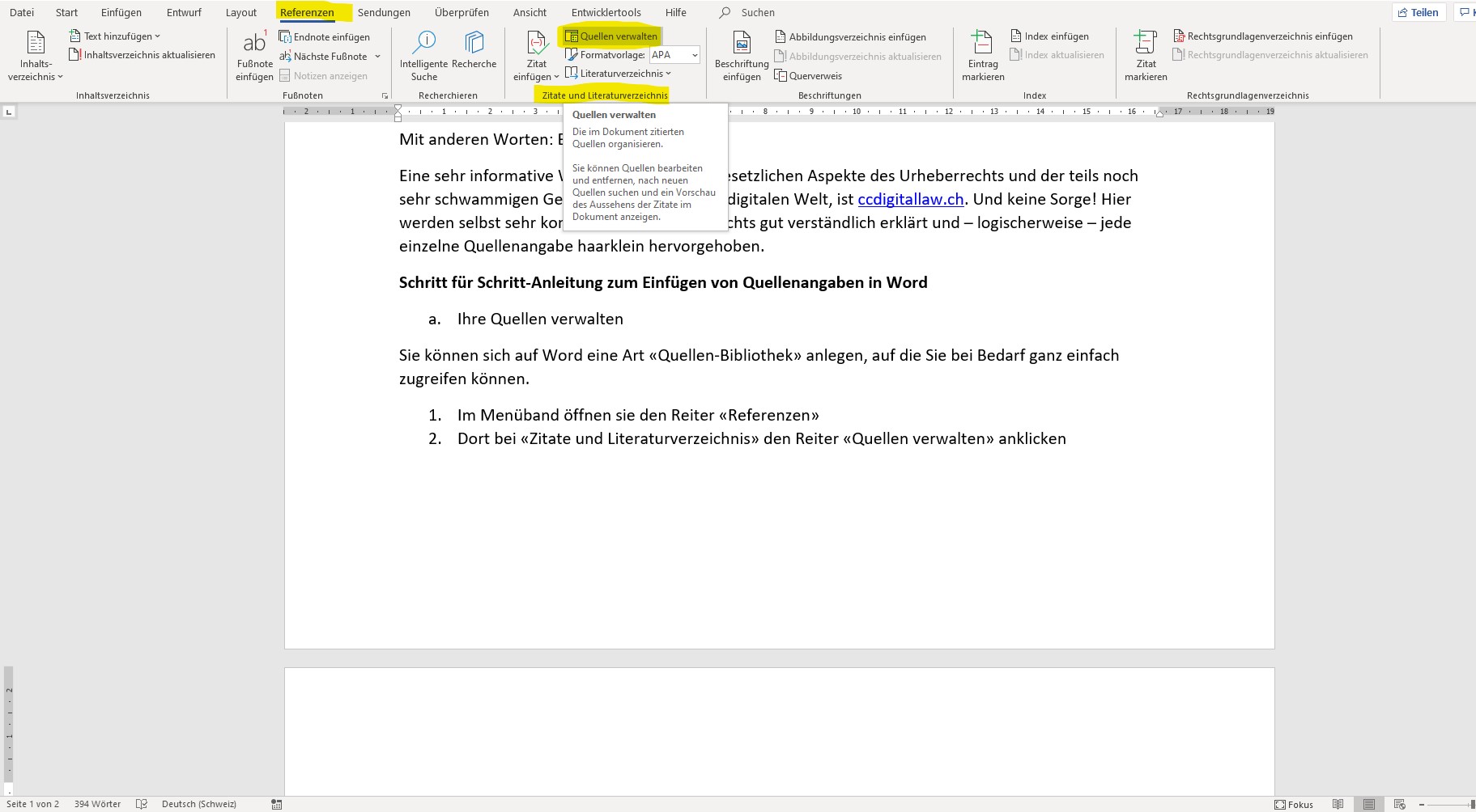 Quellenangaben In Word So Geht S